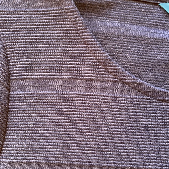 DraperJames RSVP Knit Fit & Flare Dress Short Sleeve Sz L Pleated Navy Pockets - Picture 5 of 11